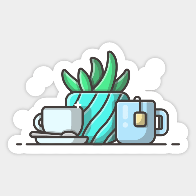 Hot tea, coffee and plant Sticker by Catalyst Labs